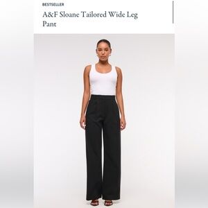 A&F Abercrombie Sloane Tailored Wide Leg Pant